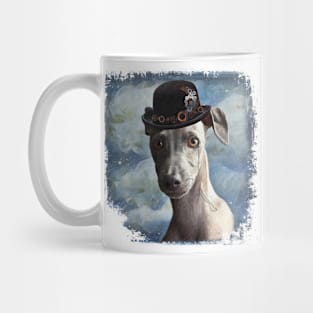 Steampunk Greyhound Puppy Mug